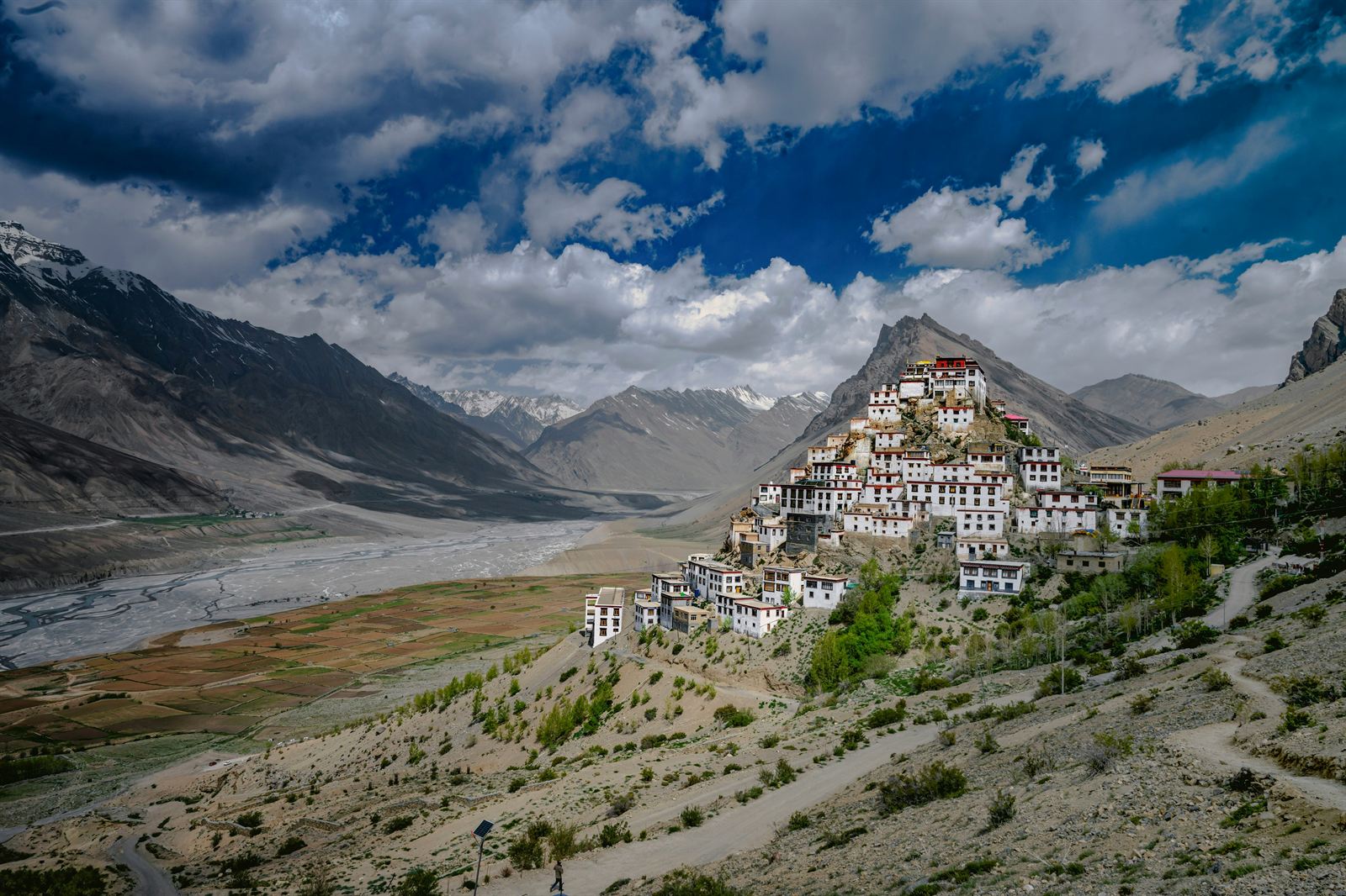 Himalayan peaks of Spiti above the clouds